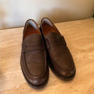 Velasca Casciaball Brown Leather Loafers Size 10